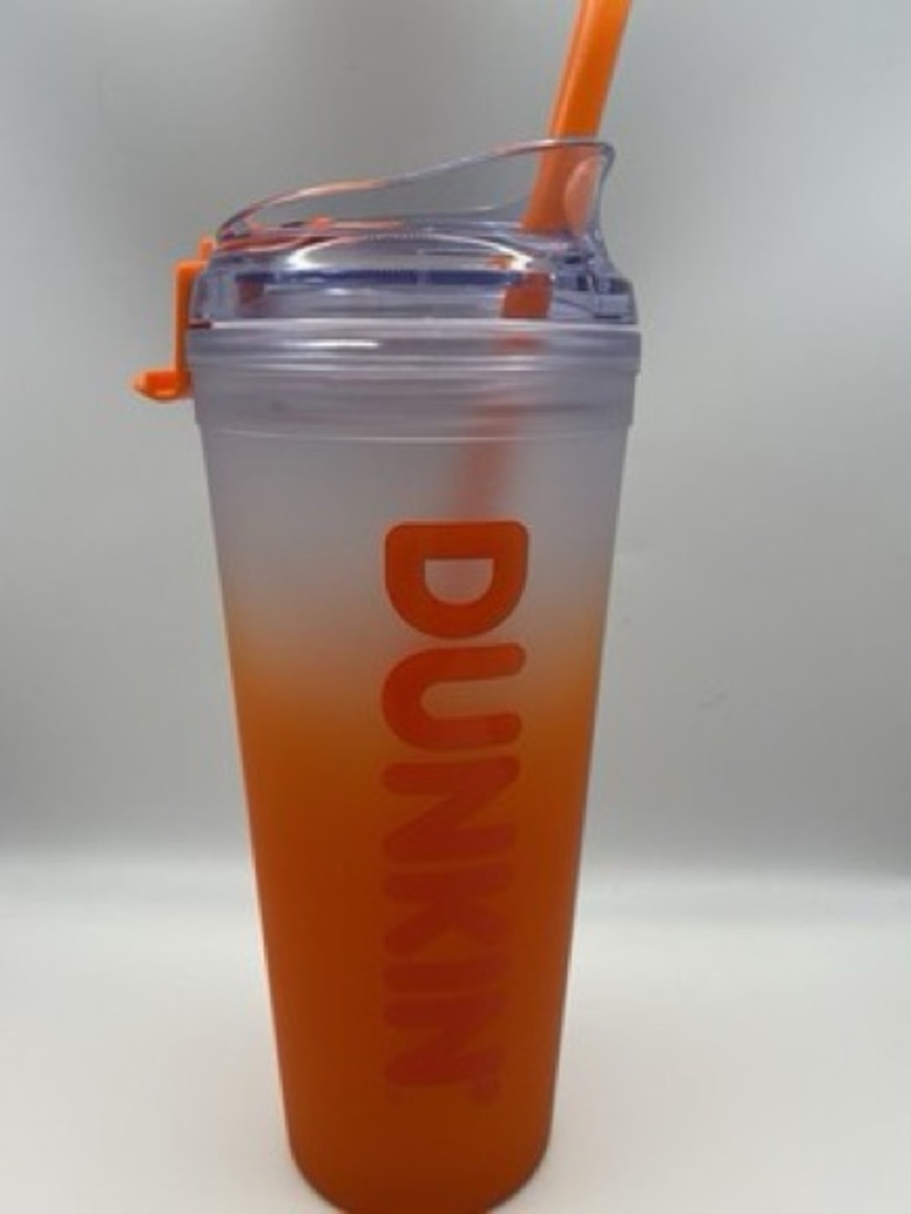 Dunkin' Orange Reusable Tumbler with Straw